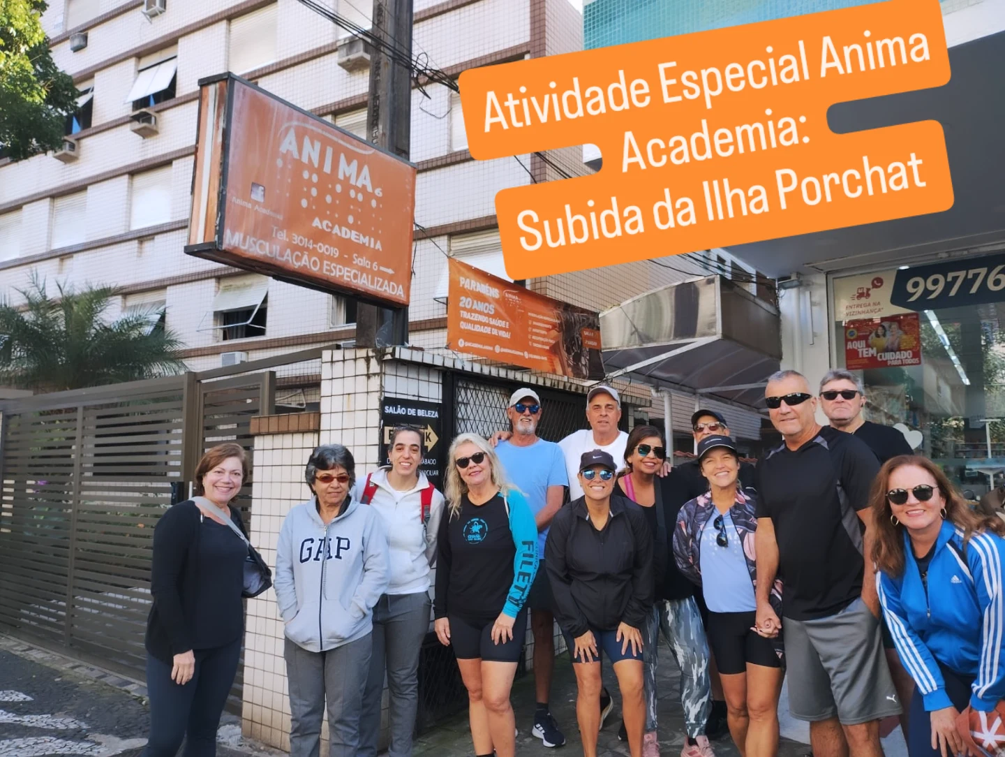 Subida da Ilha Porchat com alunos Anima Academia